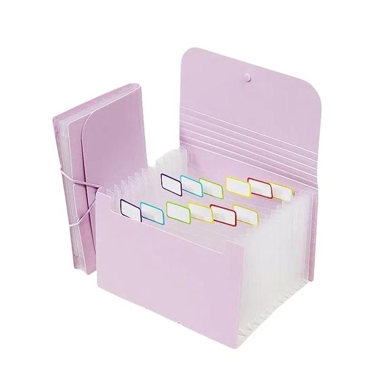 12 Pockets A6 File Organizer Expanding File Folders for Storage and Organization Natural Inner