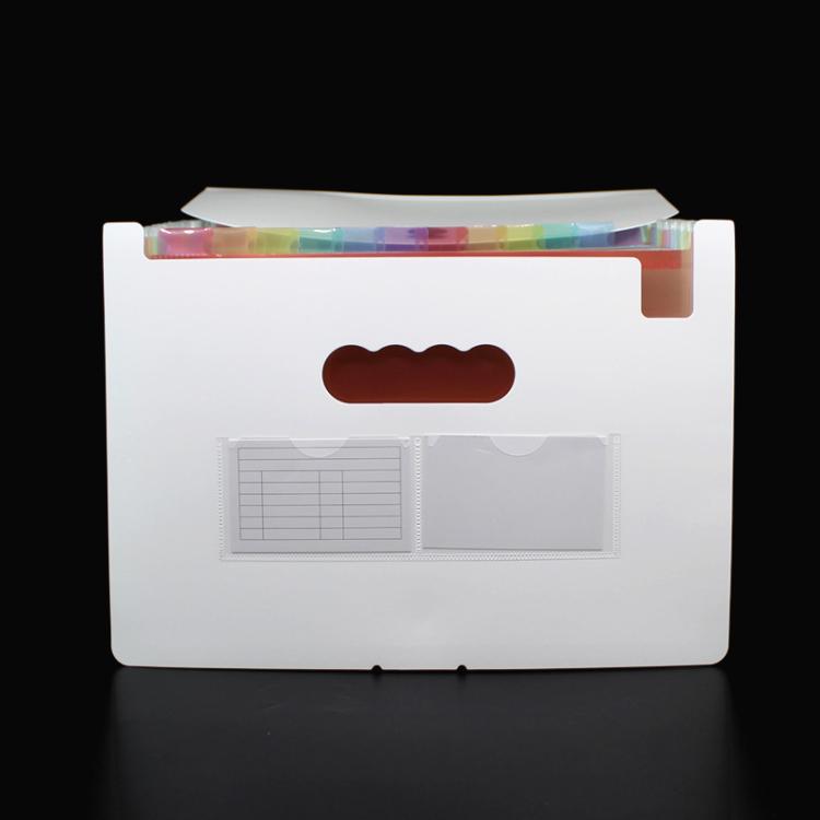 13 Pockets  A4 Accordion File Organizer Expanding File Folders For Storage And Organization White