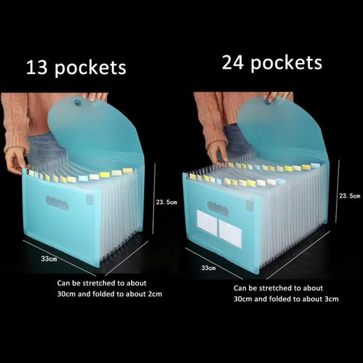 13 Pockets  A4 Accordion File Organizer Expanding File Folders For Storage And Organization White