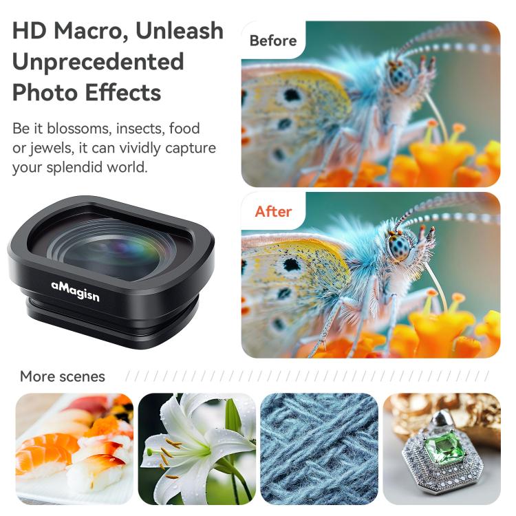 10X Macro Lens For DJI Pocket 3 aMagisn Magnetic Filter Accessories