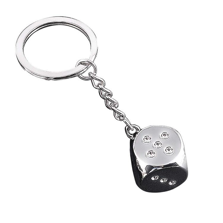 Dice Metal Keychain Pendant - 14mm