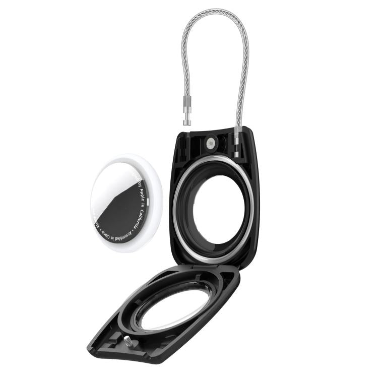 For AirTag 2nd Gen / AirTag 1st Gen Waterproof Case With Stainless Steel Rope Safety Lock Protective Shell