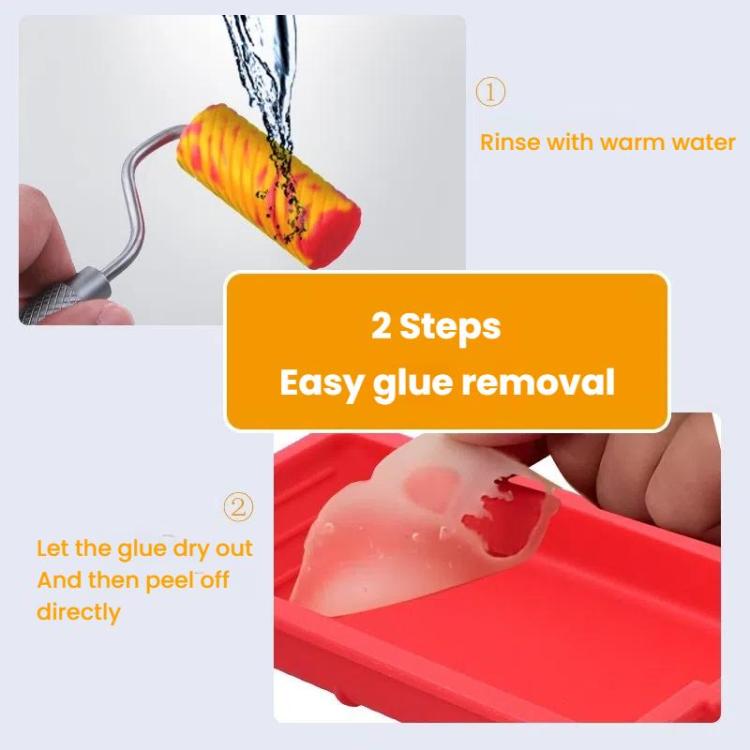 ZH9217-1 Glue Tray Brush Tool Silicone Case Roller Brush Reusable Paint Tray Woodworking Glue Container