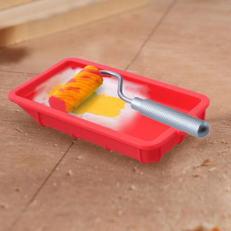 ZH9217-2 Glue Tray Brush Tool Silicone Case Roller Brush Reusable Paint Tray Woodworking Glue Container