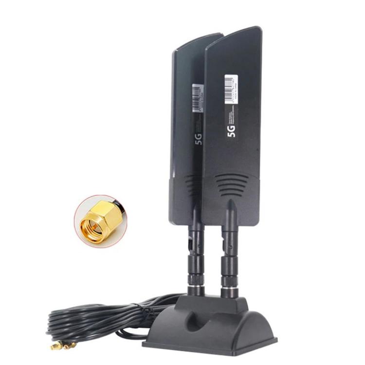 42dbi 5G Router External Antenna Outdoor Long Range WiFi Signal Coverage Booster, Spec: SMA Male Black