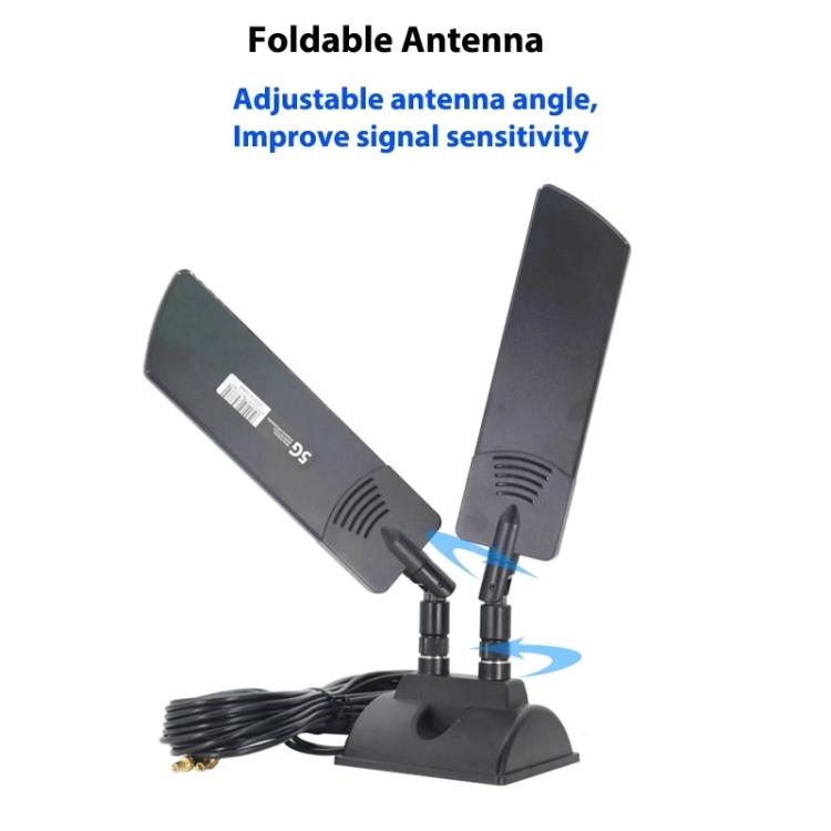 42dbi 5G Router External Antenna Outdoor Long Range WiFi Signal Coverage Booster, Spec: SMA Male White
