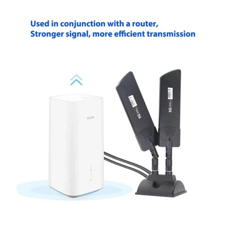 42dbi 5G Router External Antenna Outdoor Long Range WiFi Signal Coverage Booster, Spec: TS9 Black