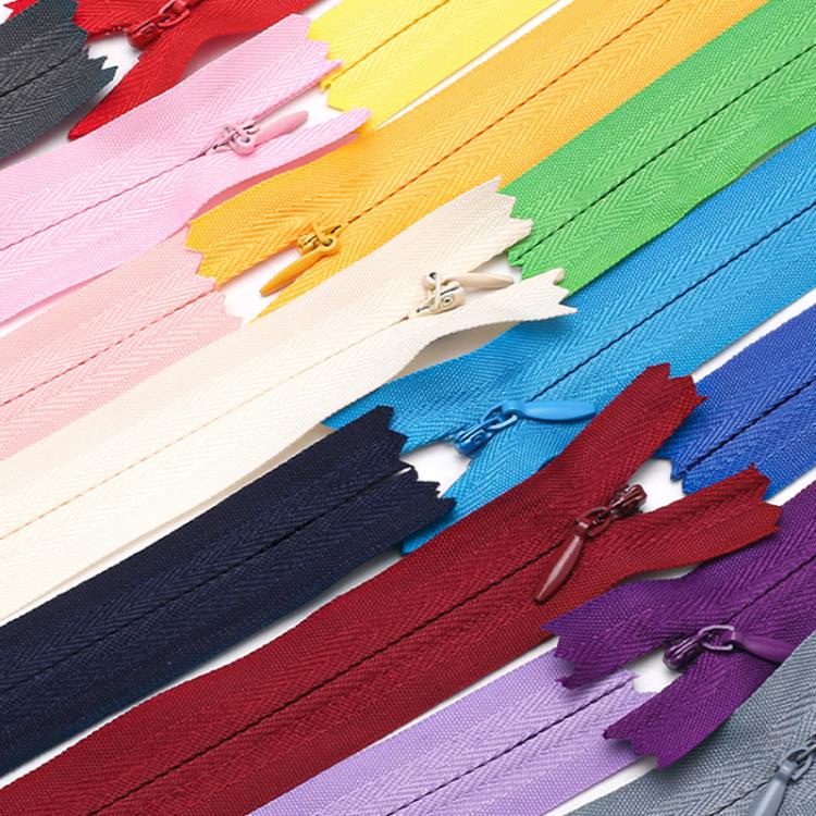 100pcs /Pack Invisible No.3 Garment Nylon Zipper, Color: Yellow 40cm