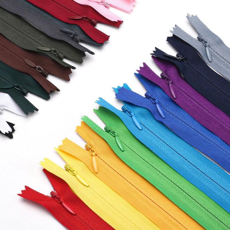 100pcs /Pack Invisible No.3 Garment Nylon Zipper, Color: Black 28cm