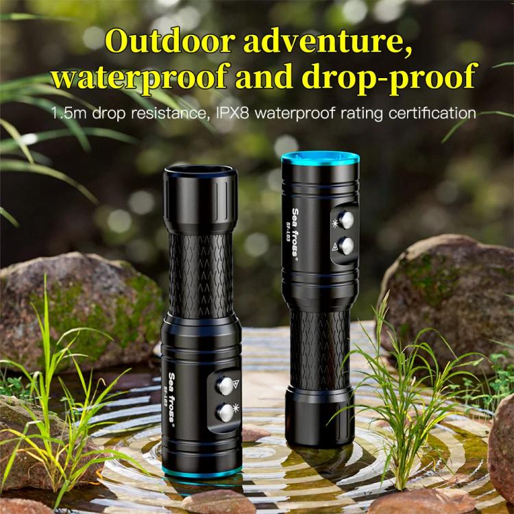Sea Frogs  SF-L03 100m/325FT IPX8 Underwater Video Light 1000 lm Diving Flashlight - Blue