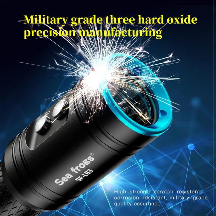 Sea Frogs  SF-L03 100m/325FT IPX8 Underwater Video Light 1000 lm Diving Flashlight - Blue
