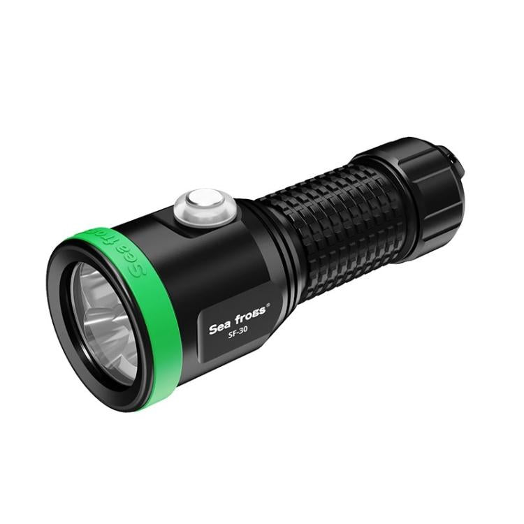 Sea Frogs  SF-30 100m/325FT Underwater Video Light 3000 lm Diving Flashlight - Green