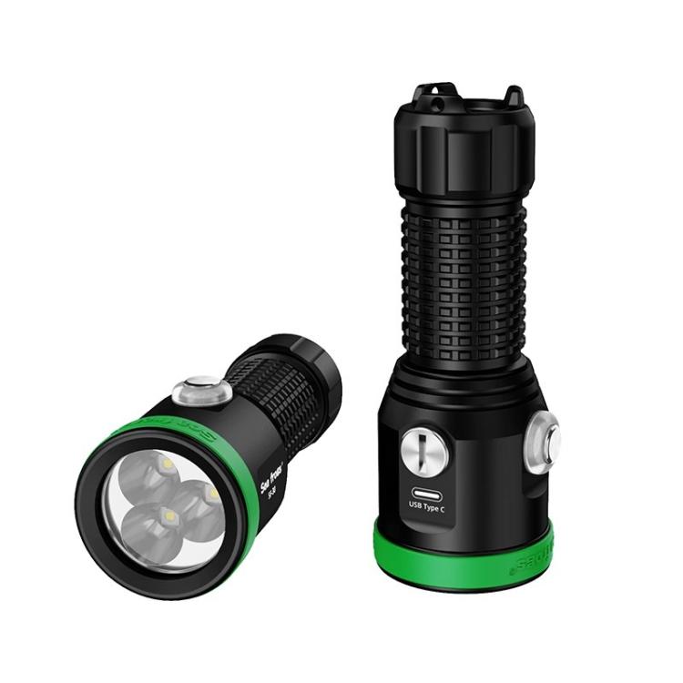 Sea Frogs  SF-30 100m/325FT Underwater Video Light 3000 lm Diving Flashlight - Green