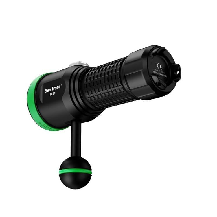 Sea Frogs  SF-30 100m/325FT Underwater Video Light 3000 lm Diving Flashlight - Green