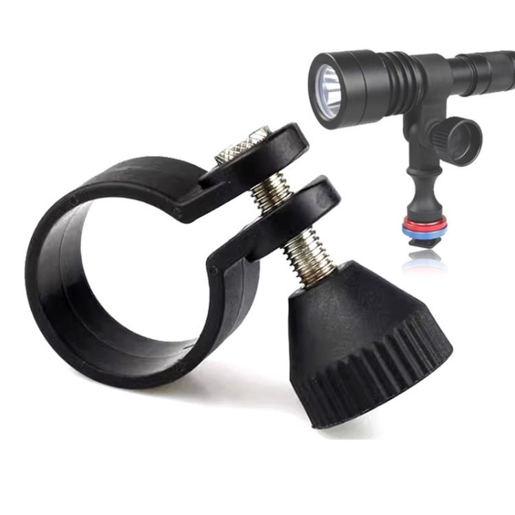 Diameter 28mm Adjustable Diving Flashlight Holder Mount Clamp For Dive Photography