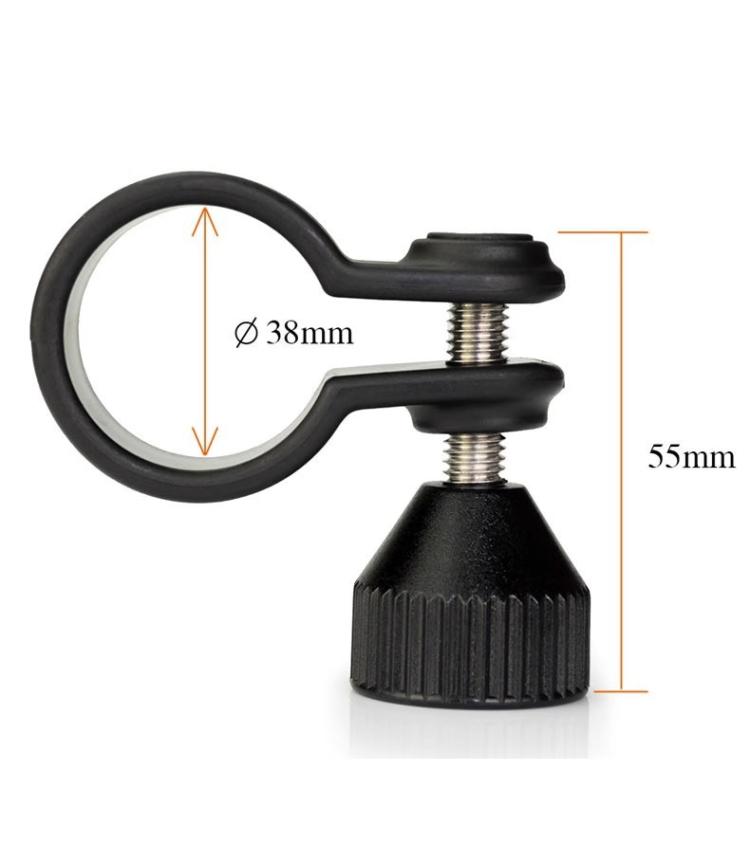 Diameter 34mm Adjustable Diving Flashlight Holder Mount Clamp For Dive Photography