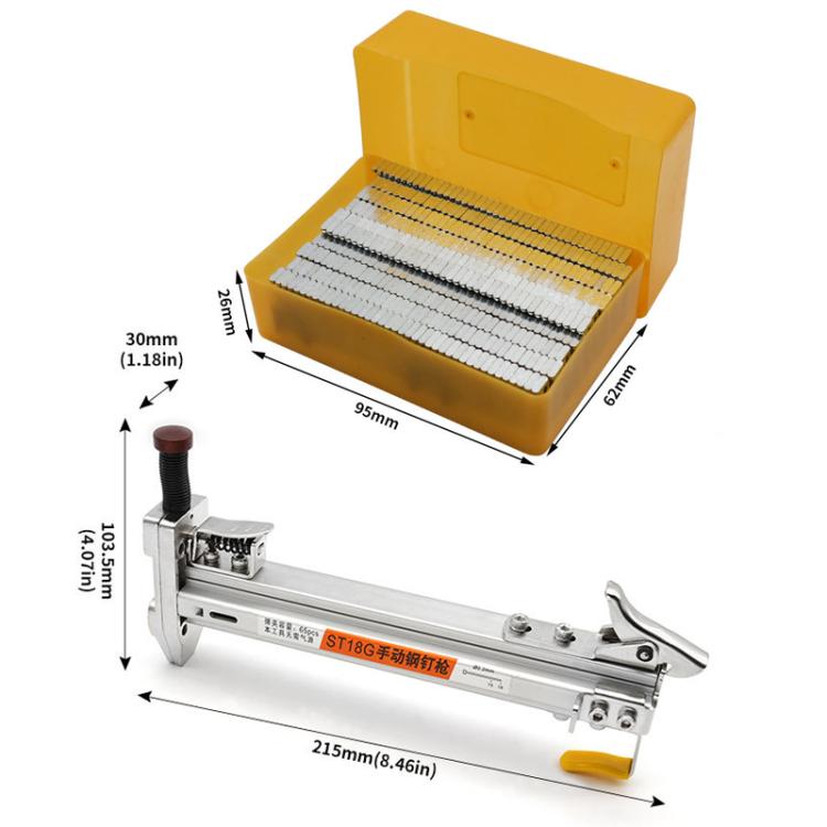Manual Wire Trough Steel Nail Cement Nail Tool, Specifications: 18mm Steel Nails 400pcs /Box