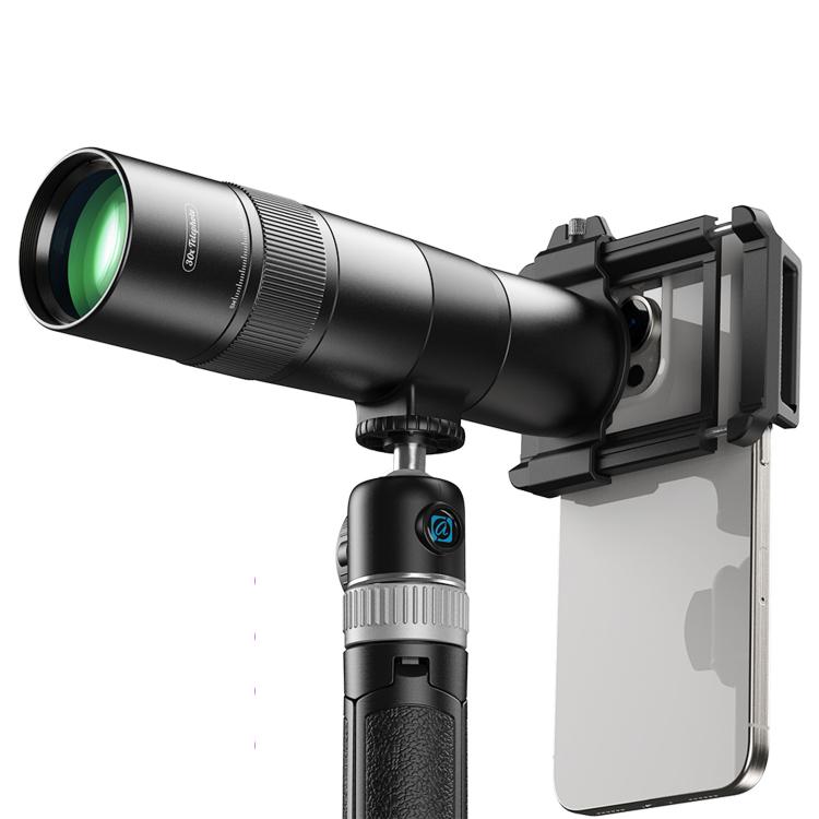 APEXEL 30X 720mm Phone Telephoto Lens with Tripod Kit - Black