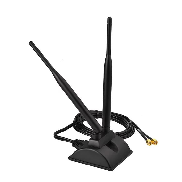 3M 2.4G/5G Dual-Band Antenna with 2 RP-SMA Male Connector Wireless WIFI Router Network Card High Gain Extension Antenna