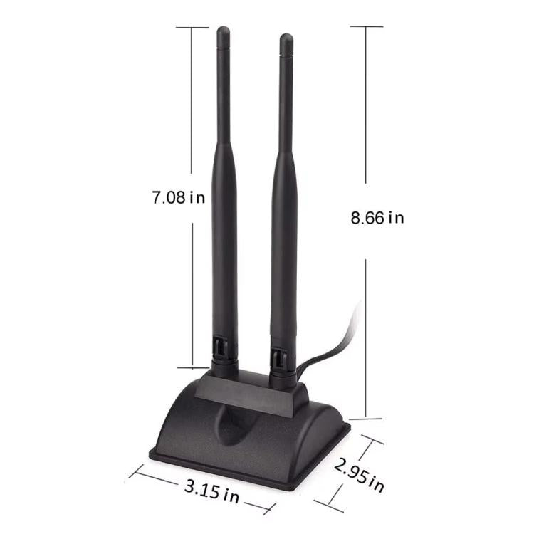 3M 2.4G/5G Dual-Band Antenna with 2 RP-SMA Male Connector Wireless WIFI Router Network Card High Gain Extension Antenna