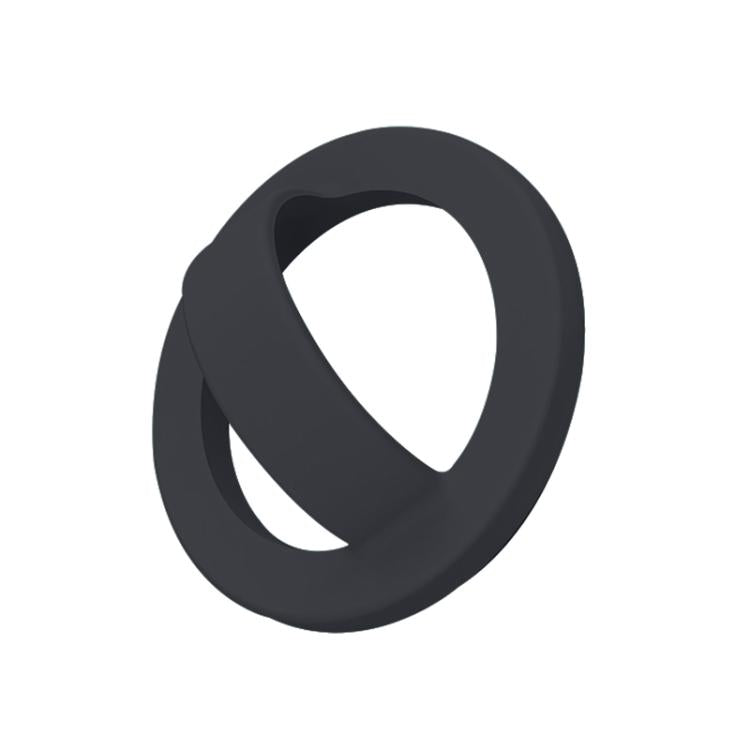 For IPhone/Huawei/Xiaomi Phone Holder Liquid Silicone Magsafe Finger Ring Clip Holder, Color: Black