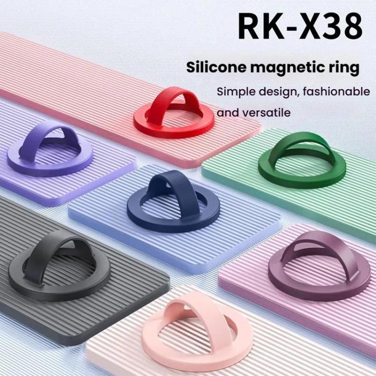 For IPhone/Huawei/Xiaomi Phone Holder Liquid Silicone Magsafe Finger Ring Clip Holder, Color: White