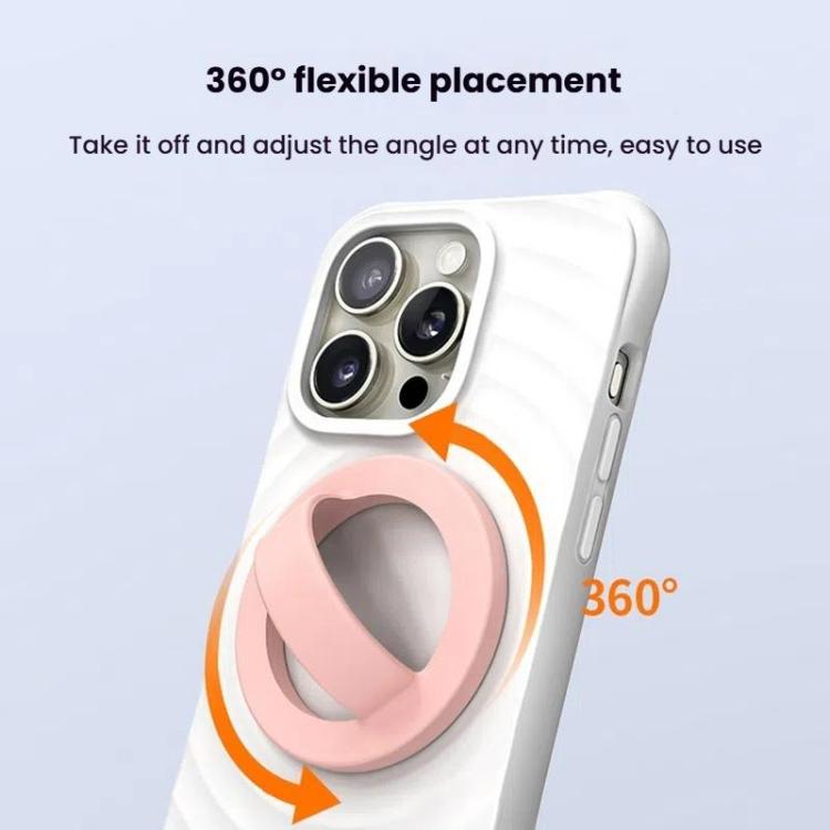 For IPhone/Huawei/Xiaomi Phone Holder Liquid Silicone Magsafe Finger Ring Clip Holder, Color: Gray