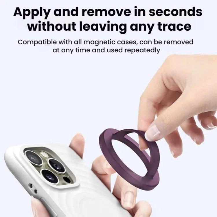 For IPhone/Huawei/Xiaomi Phone Holder Liquid Silicone Magsafe Finger Ring Clip Holder, Color: White