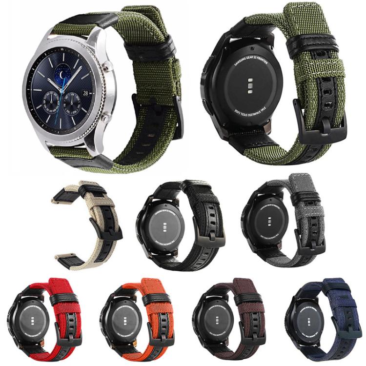 For Samsung Gear S3 Frontier / Classic Smart Quick Release Adjustable Nylon Watch Band, Size: 22mm