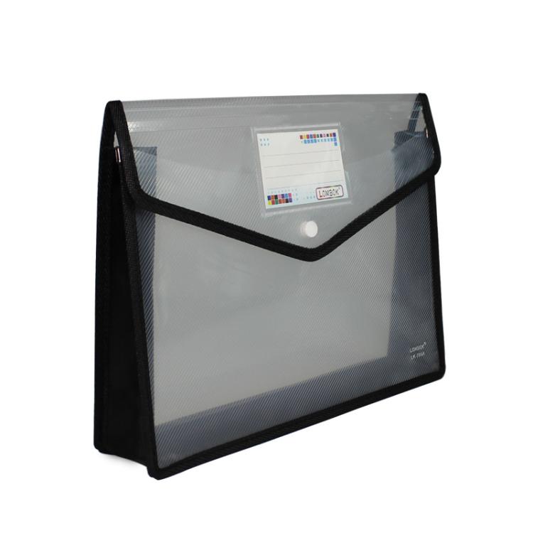 B4  Transparent File Pouch Expanding File Organizer Documents Bag with Snap Closure