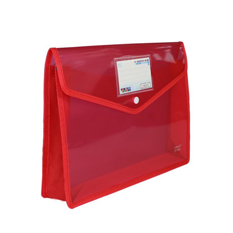 B4  Transparent File Pouch Expanding File Organizer Documents Bag with Snap Closure
