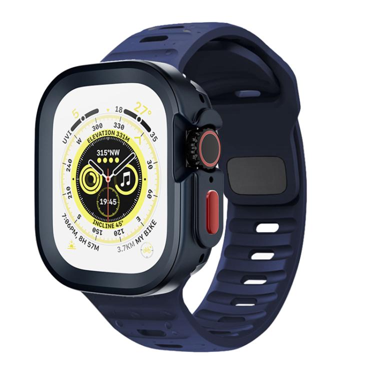 For Apple Watch 40/41mm Sport Loop Silicone Watch Strap + TPU Protective Case Set