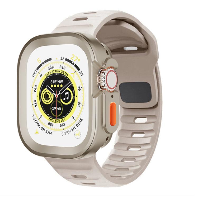 For Apple Watch 40/41mm Sport Loop Silicone Watch Strap + TPU Protective Case Set