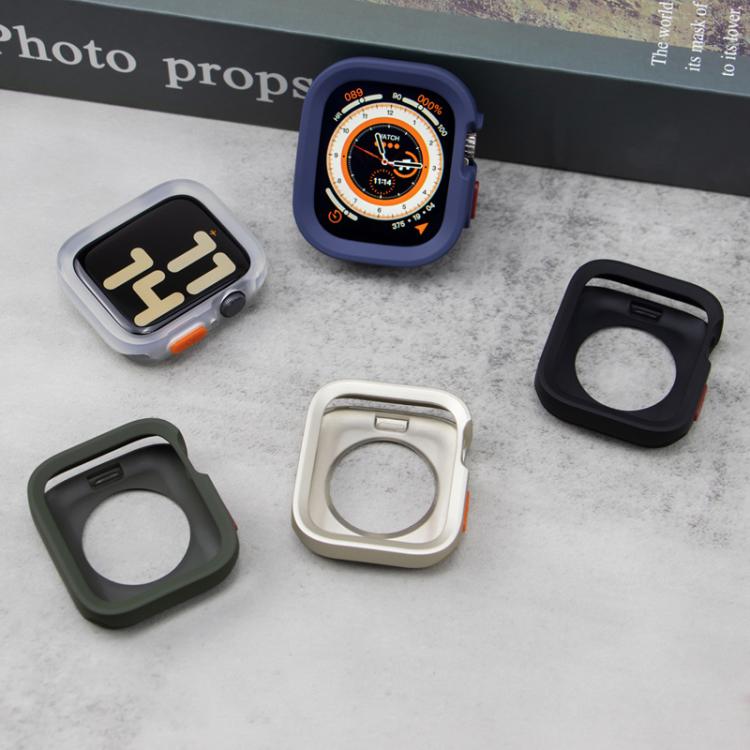 For Apple Watch S10 46mm Sport Loop Silicone Watch Strap + TPU Protective Case Set