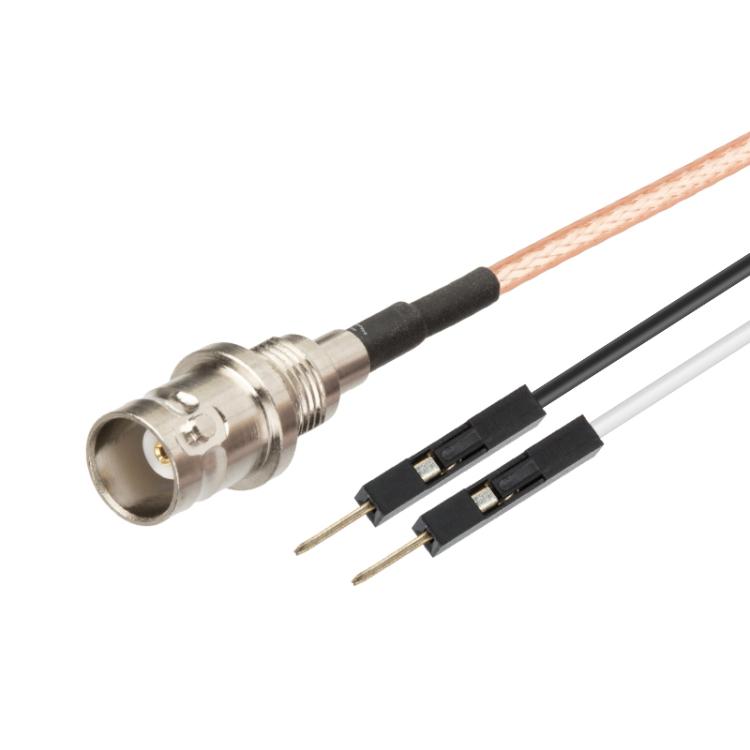 BNC Female To Dual DuPont Male RG316 RF Test Extension Adapter Cable