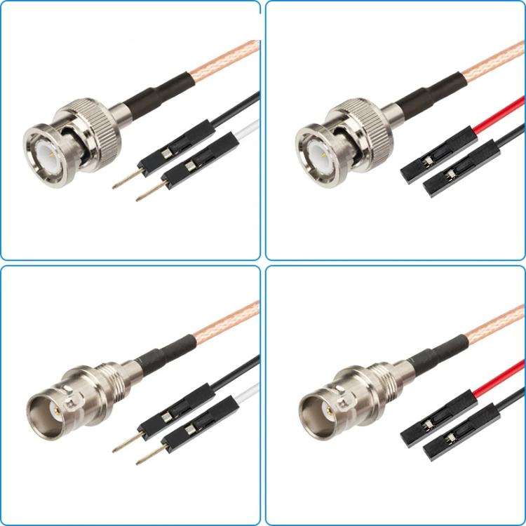 BNC Female To Dual DuPont Male RG316 RF Test Extension Adapter Cable
