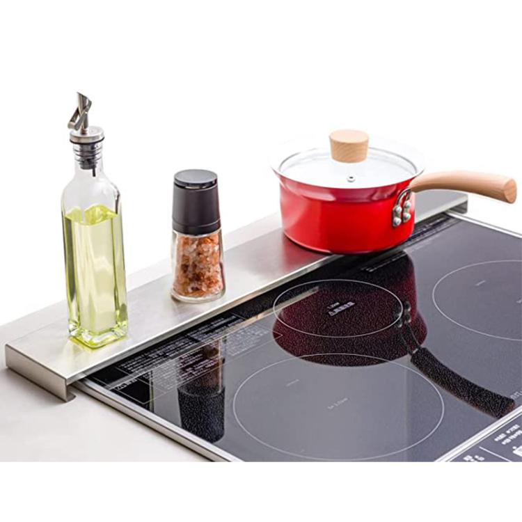 Stainless Steel Exhaust Vent Cover Gas Stove Cover Seasoning Rack Oil Splash Guard Retractable 43.5-80cm