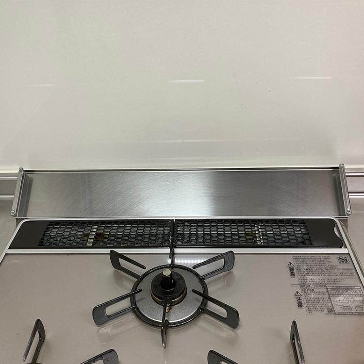 Stainless Steel Exhaust Vent Cover Gas Stove Cover Seasoning Rack Oil Splash Guard Retractable 43.5-80cm