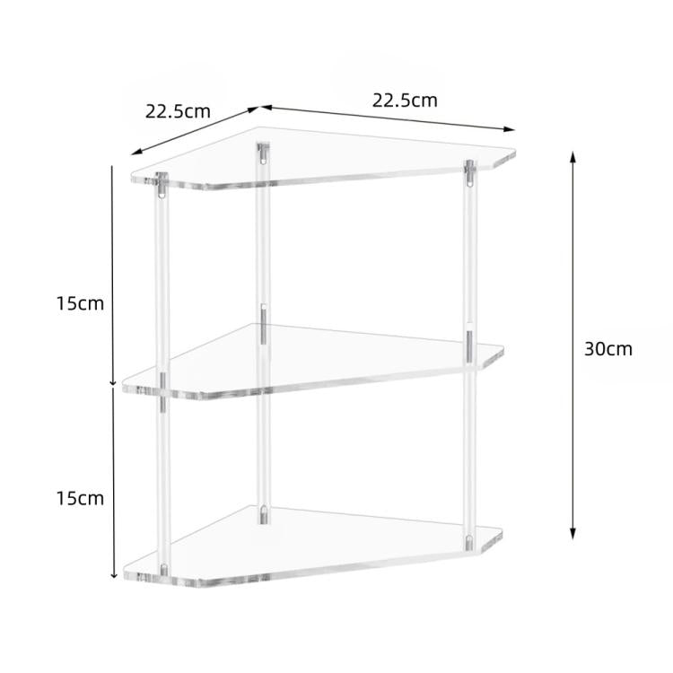 Three-Layer Acrylic Corner Storage Table For Living Room And Study - YX144