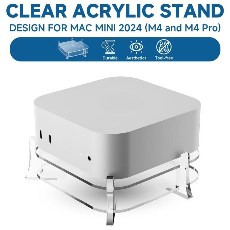 For MAC Mini M4 Desktop Acrylic Storage Bracket - YX146