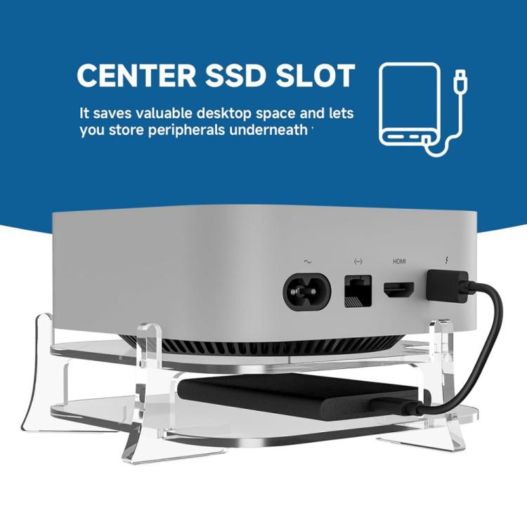 For MAC Mini M4 Desktop Acrylic Storage Bracket - YX146