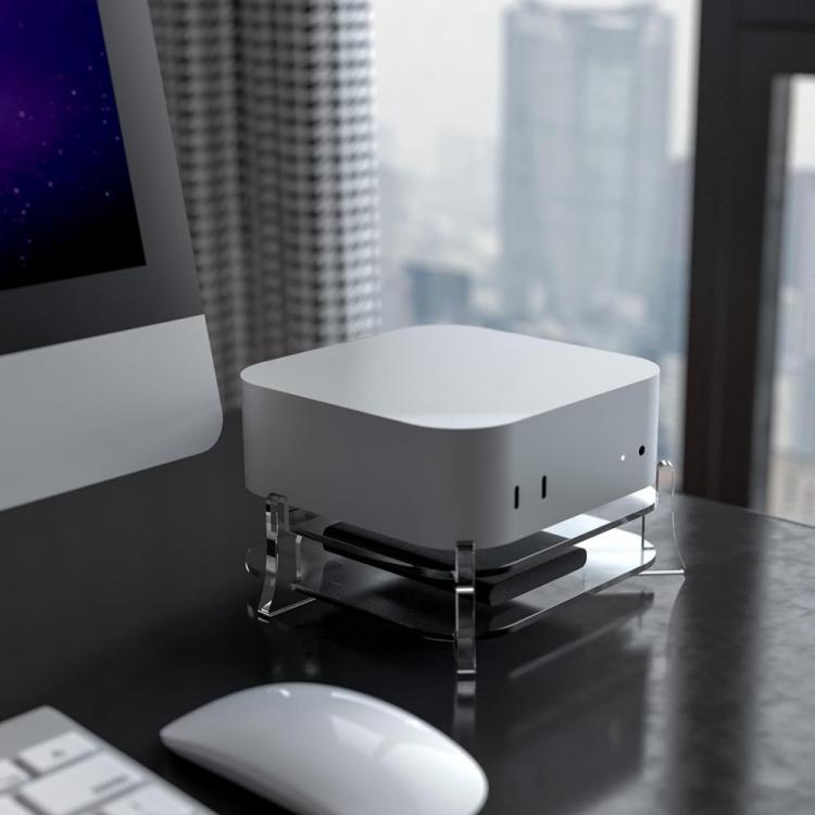 For MAC Mini M4 Desktop Acrylic Storage Bracket - YX146