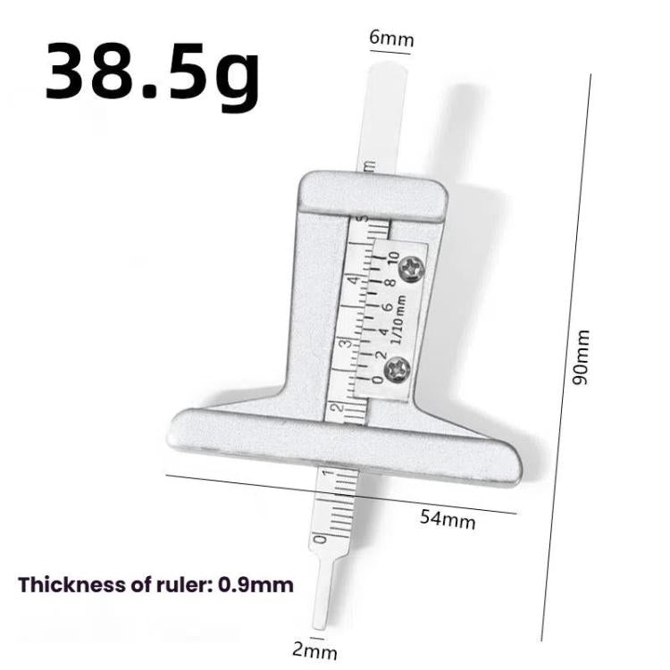0-50mm Stainless Steel Tire Tread Depth Gauge - A1286