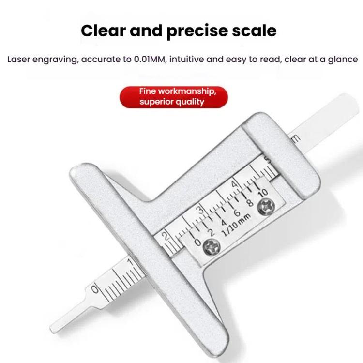 0-50mm Stainless Steel Tire Tread Depth Gauge - A1286