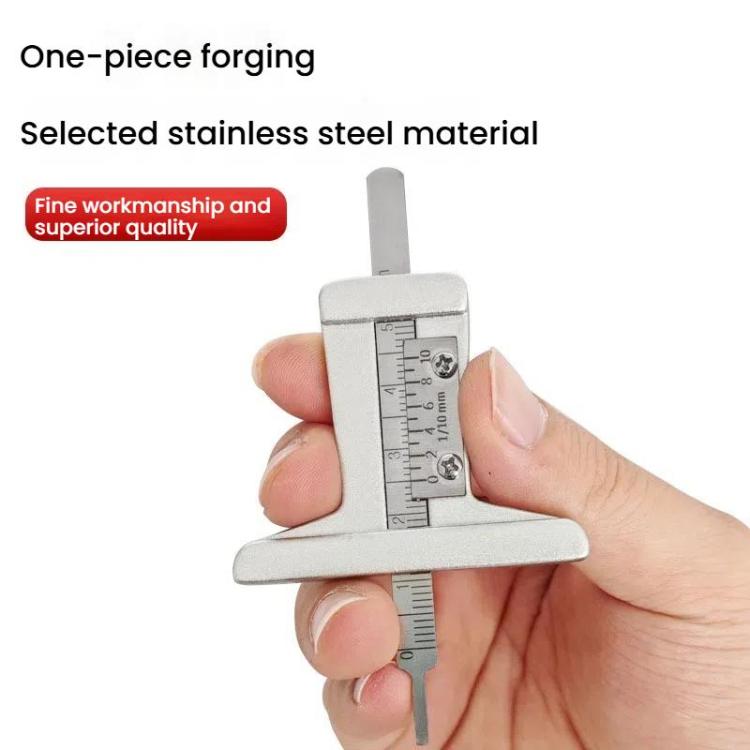 0-50mm Stainless Steel Tire Tread Depth Gauge - A1286