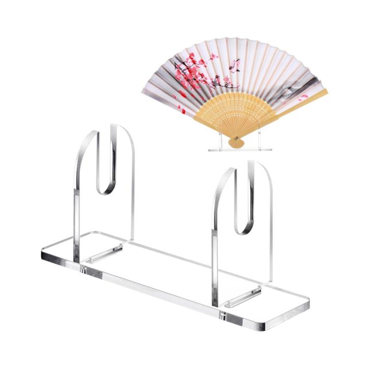 Acrylic Folding Fan Display Stand, Specifications: 2pcs /Pack