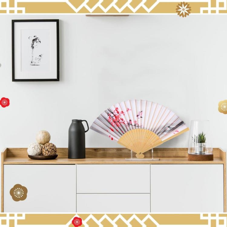 Acrylic Folding Fan Display Stand, Specifications: 2pcs /Pack