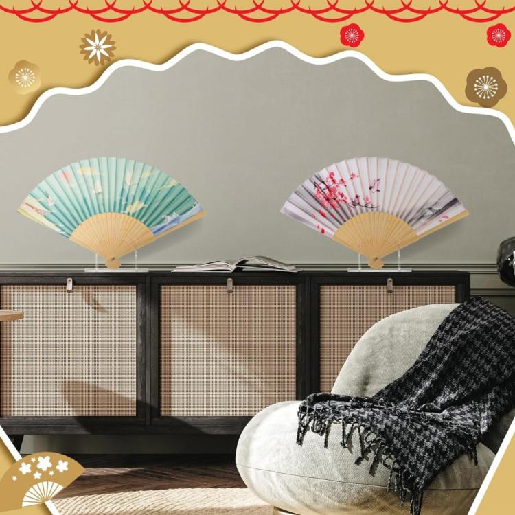 Acrylic Folding Fan Display Stand, Specifications: 3pcs /Pack