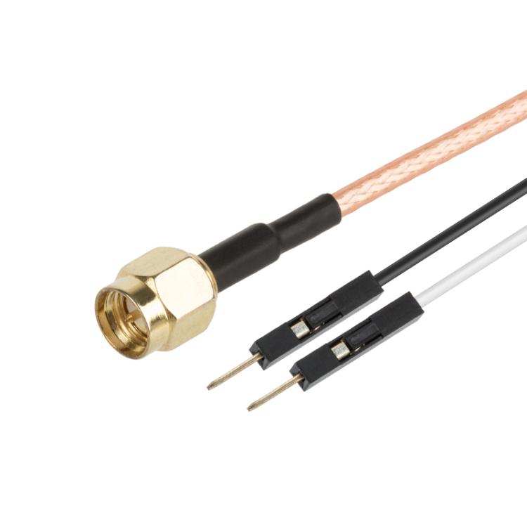 SMA Male To Dual DuPont Male RG316 RF Test Extension Adapter Cable