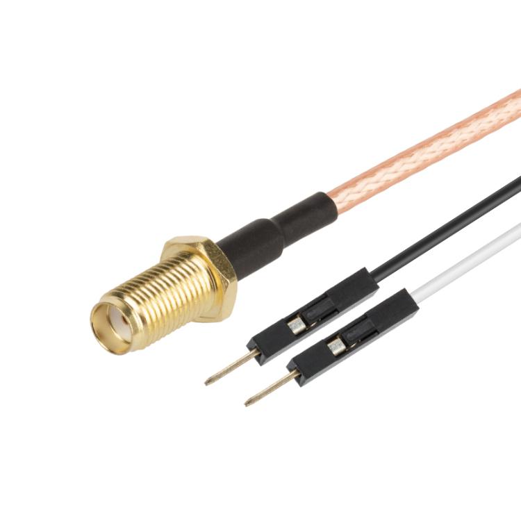 SMA Female To Dual DuPont Male RG316 RF Test Extension Adapter Cable